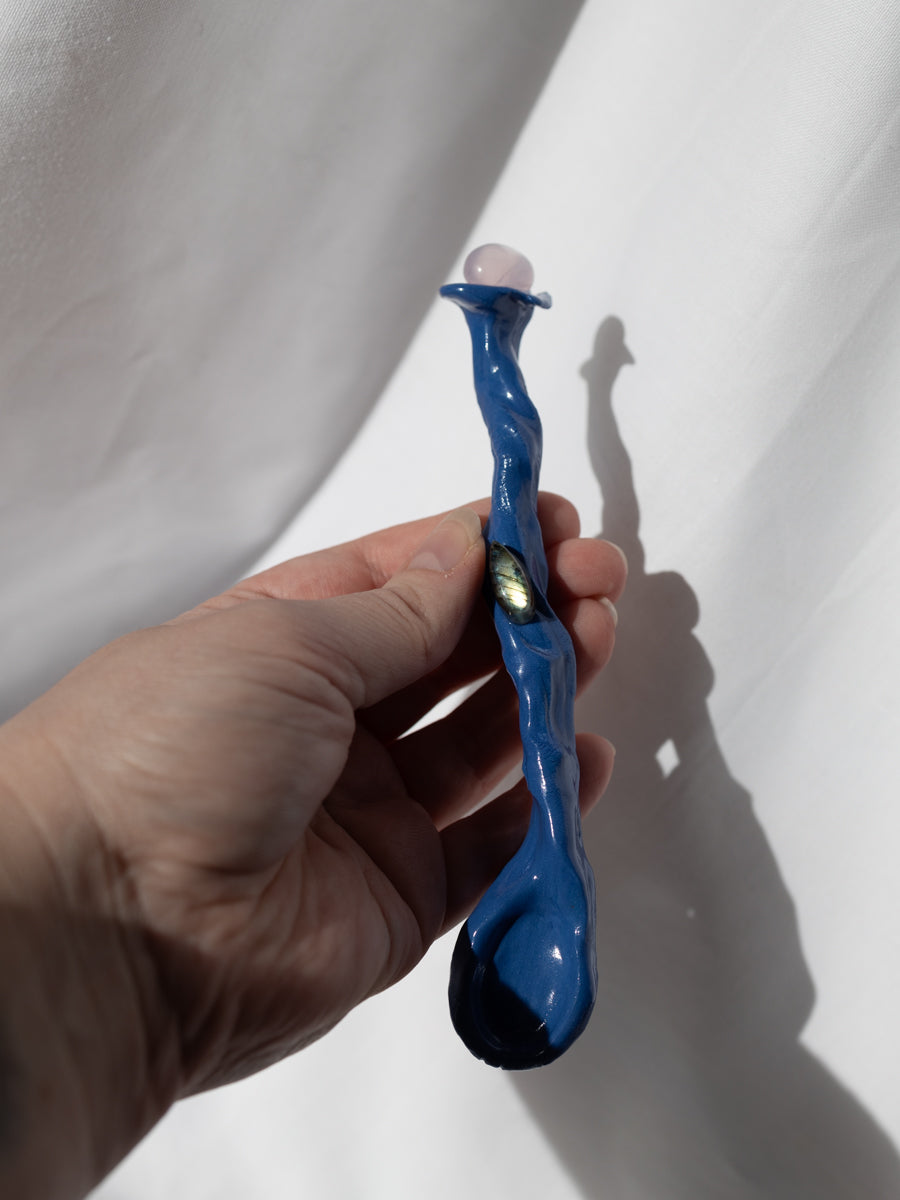 Ritual Löffel Labradorit-Rosenquarz